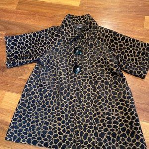 Leopard swing coat